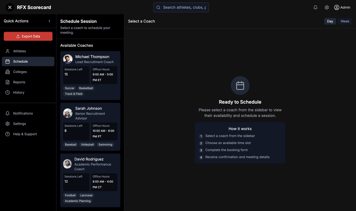 Coach Scheduling Portal